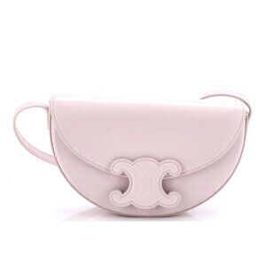Céline Cuir triomphe besace flap bag leather AUTHENTIC